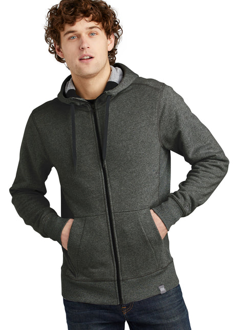 New Era ® French Terry Full-Zip Hoodie. NEA502 - Black Twist | New Era
