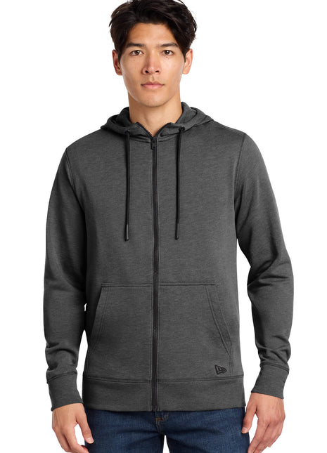 New Era ® Tri-Blend Fleece Full-Zip Hoodie NEA511 - Black Heather | New Era