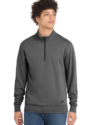 New Era ® Tri-Blend Fleece 1/4-Zip Pullover. NEA512 - Black Heather | New Era