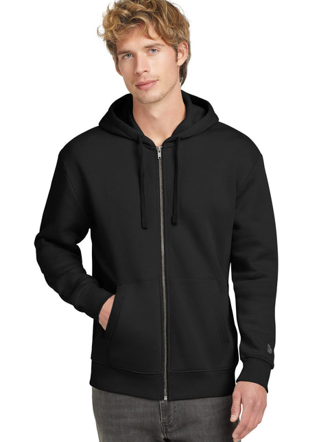 New Era® Heritage Fleece Full-Zip Hoodie NEA526 - Black | New Era