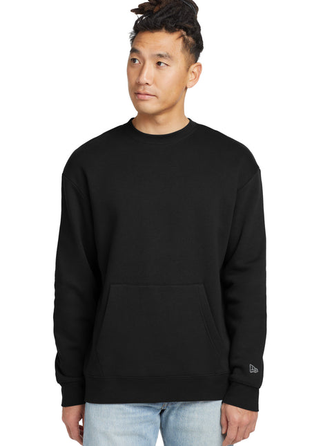 New Era® Heritage Fleece Pocket Crew NEA527 - Black | New Era
