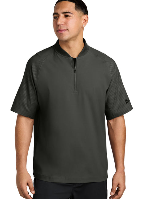 New Era ® Cage Short Sleeve 1/4-Zip Jacket. NEA600 - Black | New Era