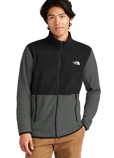 The North Face® Glacier Full-Zip Fleece Jacket NF0A7V4J - Asphalt Grey/ TNF Black | The North Face