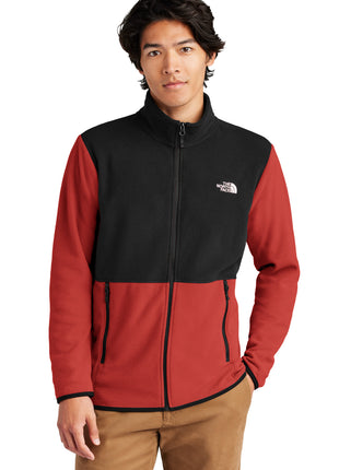 The North Face® Glacier Full-Zip Fleece Jacket NF0A7V4J - Rage Red / TNF Black | The North Face