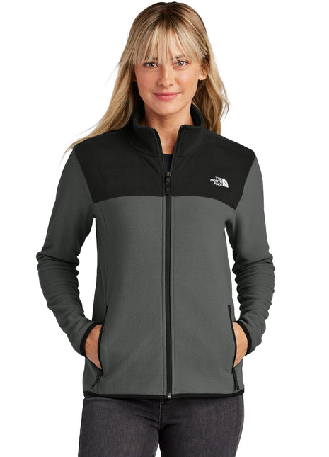 The North Face® Women's Glacier Full-Zip Fleece Jacket NF0A7V4K - Asphalt Grey/ TNF Black | The North Face
