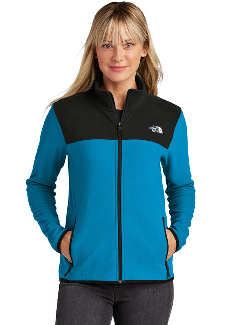 The North Face® Women's Glacier Full-Zip Fleece Jacket NF0A7V4K - Hero Blue/ TNF Black | The North Face
