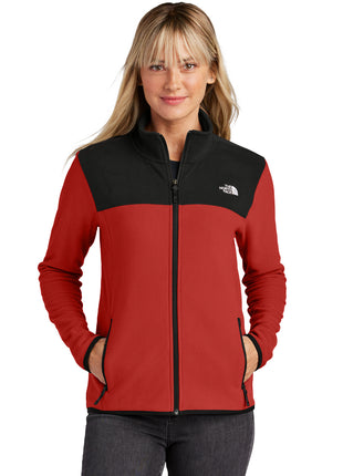 The North Face® Women's Glacier Full-Zip Fleece Jacket NF0A7V4K - Rage Red / TNF Black | The North Face