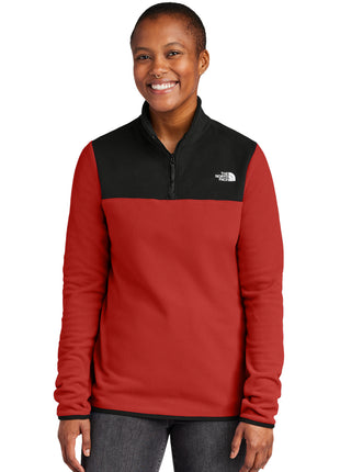 The North Face® Women's Glacier 1/4-Zip Fleece NF0A7V4M - Rage Red / TNF Black | The North Face