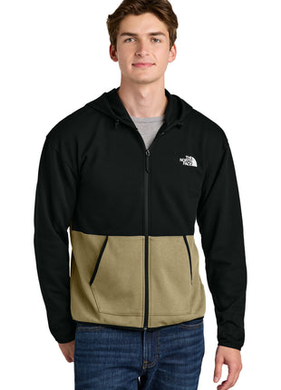 The North Face® Double-Knit Full-Zip Hoodie NF0A8BUS - Khaki Stone/ TNF Black | The North Face