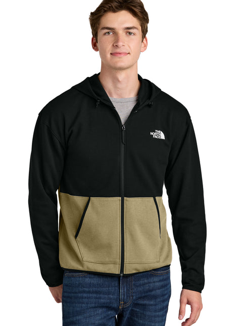 The North Face® Double-Knit Full-Zip Hoodie NF0A8BUS - Khaki Stone/ TNF Black | The North Face