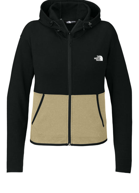 The North Face® Women's Double-Knit Full-Zip Hoodie NF0A8BUT - Khaki Stone/ TNF Black | The North Face