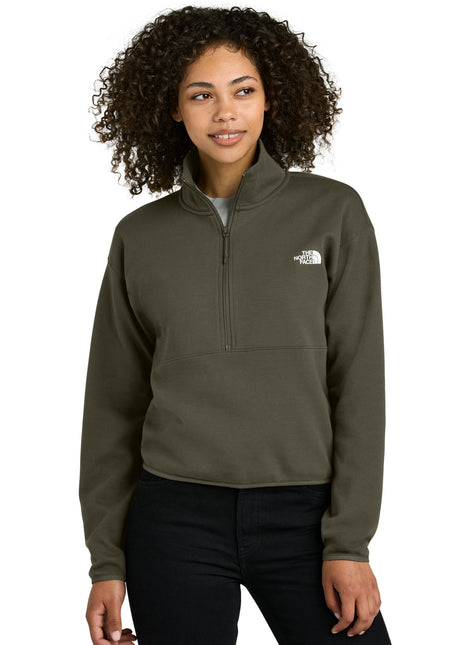 The North Face® Women's Double-Knit 1/2-Zip Fleece NF0A8C5H - New Taupe Green | The North Face