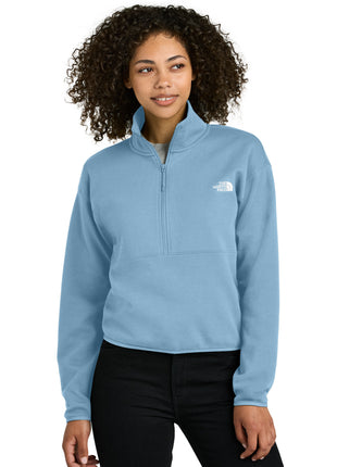 The North Face® Women's Double-Knit 1/2-Zip Fleece NF0A8C5H - Steel Blue | The North Face