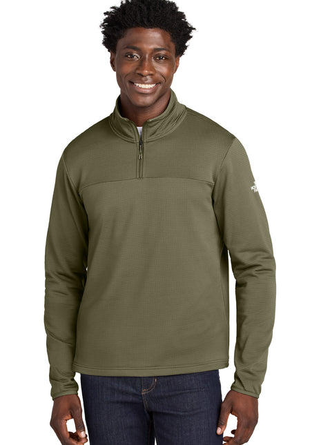 The North Face® Aim 1/4-Zip Fleece NF0A8ENJ - Burnt Olive Green | The North Face