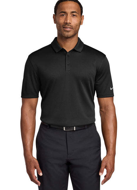 Nike Dri-FIT Hex Textured Polo. NKAH6266 - Black | Nike