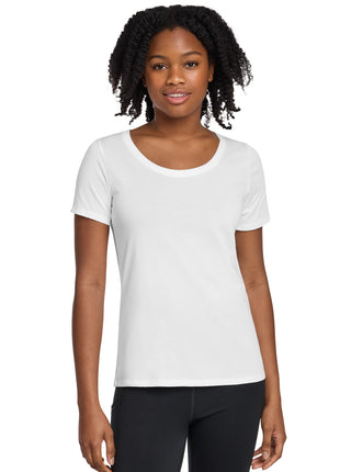 Nike Women's Dri-FIT Cotton/Poly Scoop Neck Tee. NKBQ5234 - White | Nike