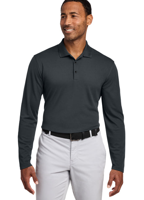 Nike Dri-FIT Micro Pique 2.0 Long Sleeve Polo NKDC2104 - Anthracite | Nike