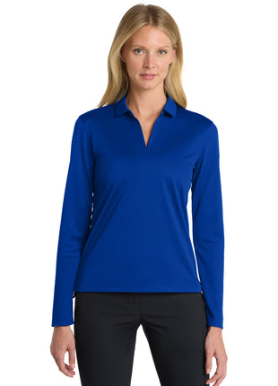Nike Women's Dri-FIT Micro Pique 2.0 Long Sleeve Polo NKDC2105 - Game Royal | Nike