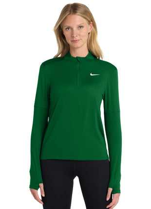 Nike Women's Dri-FIT Element 1/2-Zip Top NKDH4951 - Dark Green | Nike