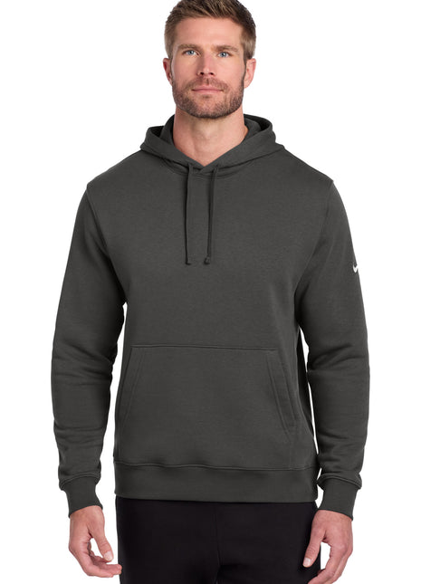Nike Club Fleece Sleeve Swoosh Pullover Hoodie NKDR1499 - Anthracite | Nike