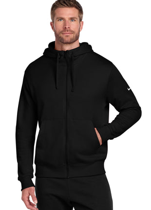 Nike Club Fleece Sleeve Swoosh Full-Zip Hoodie NKDR1513 - Black | Nike
