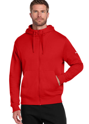 Nike Club Fleece Sleeve Swoosh Full-Zip Hoodie NKDR1513 - University Red | Nike