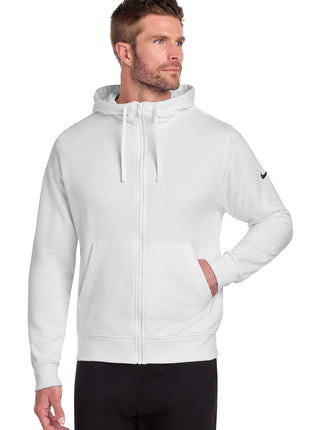 Nike Club Fleece Sleeve Swoosh Full-Zip Hoodie NKDR1513 - White | Nike