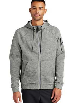 Nike Therma-FIT Pocket Full-Zip Fleece Hoodie NKFD9859 - Dark Grey Heather | Nike
