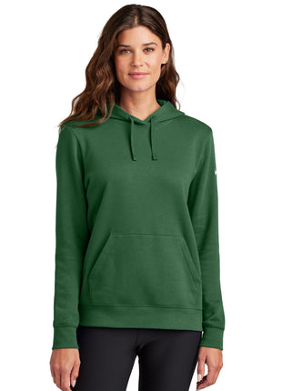 Nike Women's Club Fleece Sleeve Swoosh Pullover Hoodie NKFD9889 - Gorge Green | Nike