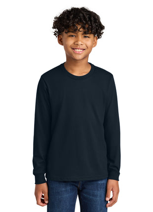 Next Level Apparel® Youth Cotton Long Sleeve Tee NL3311 - Midnight Navy | Next Level Apparel