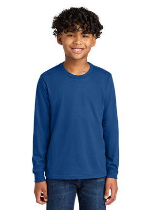 Next Level Apparel® Youth Cotton Long Sleeve Tee NL3311 - Royal | Next Level Apparel