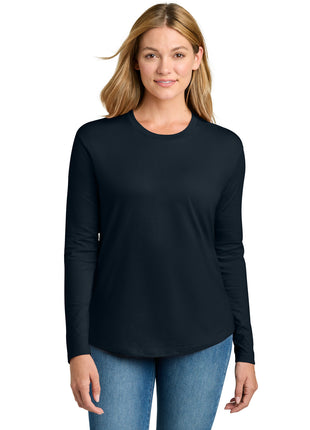 Next Level Apparel® Women's Cotton Relaxed Long Sleeve Tee NL3911 - Midnight Navy | Next Level Apparel