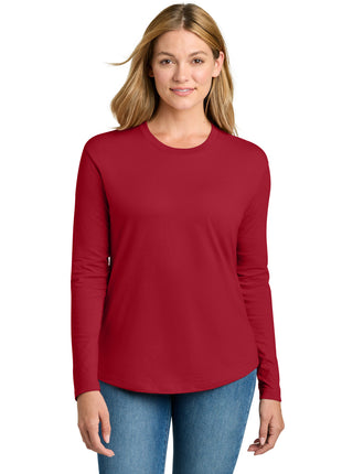 Next Level Apparel® Women's Cotton Relaxed Long Sleeve Tee NL3911 - Red | Next Level Apparel
