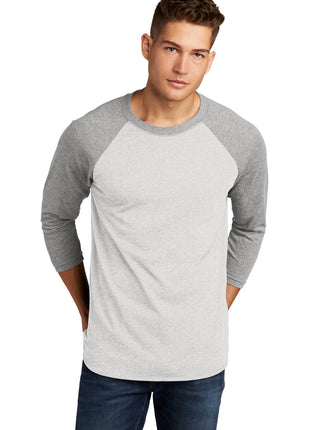 Next Level Apparel®   Adult Tri-Blend 3/4-Sleeve Raglan Tee. NL6051 - Prem Hthr/ Hthr White | Next Level Apparel