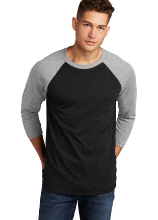 Next Level Apparel®   Adult Tri-Blend 3/4-Sleeve Raglan Tee. NL6051 - Prem Hthr/ VTG Black | Next Level Apparel