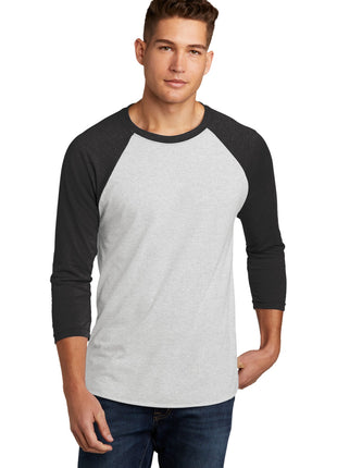 Next Level Apparel®   Adult Tri-Blend 3/4-Sleeve Raglan Tee. NL6051 - VTG Black/ Hthr White | Next Level Apparel