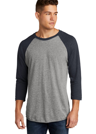 Next Level Apparel®   Adult Tri-Blend 3/4-Sleeve Raglan Tee. NL6051 - VTG Navy/ Prem Hthr | Next Level Apparel