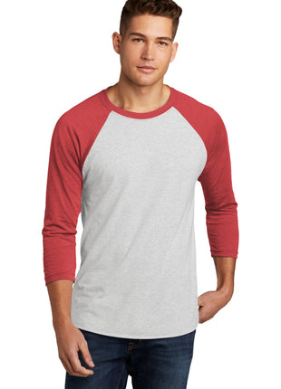 Next Level Apparel®   Adult Tri-Blend 3/4-Sleeve Raglan Tee. NL6051 - VTG Red/ Hthr White | Next Level Apparel