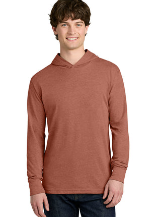 Next Level Apparel® CVC Long Sleeve Hoodie NL6221 - Heather Redwood | Next Level Apparel