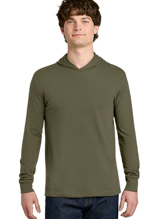 Next Level Apparel® CVC Long Sleeve Hoodie NL6221 - Military Green | Next Level Apparel