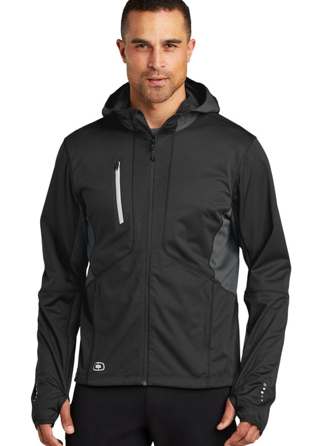 OGIO® Pivot Soft Shell. OE721 - Blacktop/ Gear Grey | OGIO