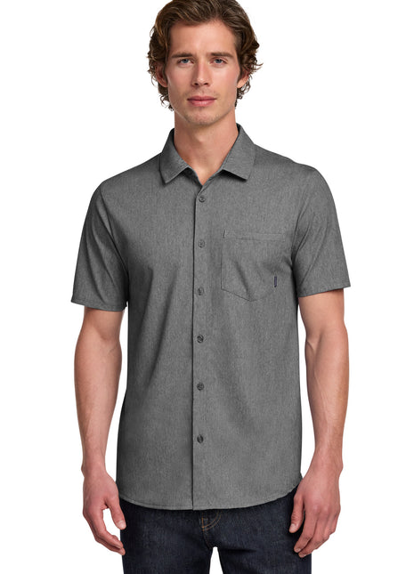 OGIO® Extend Short Sleeve Button-Up OG160 - Blacktop Heather | OGIO
