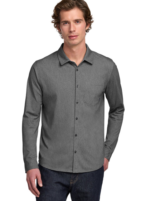 OGIO® Extend Long Sleeve Button-Up OG161 - Blacktop Heather | OGIO