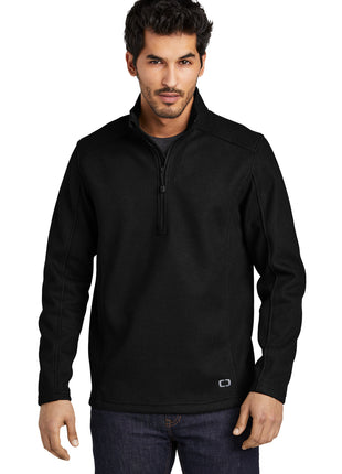 OGIO® Grit Fleece 1/2-Zip OG729 - Blacktop | OGIO