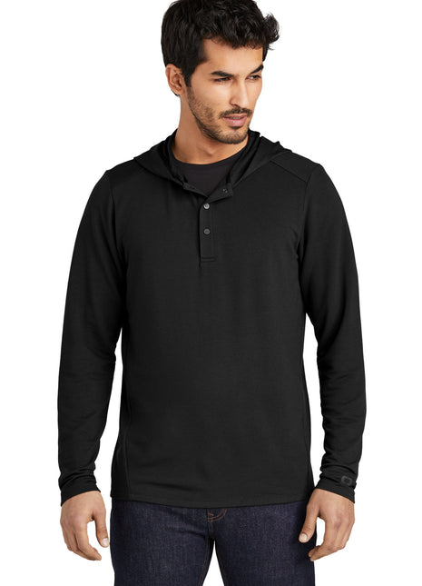 OGIO® Luuma Flex Hooded Henley OG826 - Blacktop | OGIO