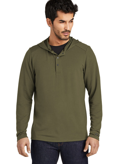 OGIO® Luuma Flex Hooded Henley OG826 - Deep Olive | OGIO