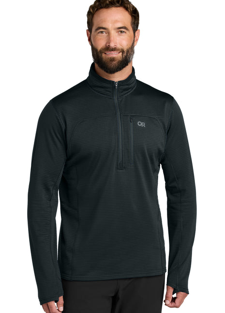 LIMITED EDITION Outdoor Research® Tech Grid 1/4-Zip Fleece OR322267 - Black | Outdoor Research