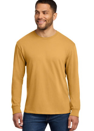 Port & Co™ Beach Wash® Garment-Dyed Long Sleeve Tee PC099LS - Dijon | Port & Co