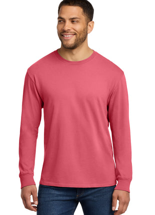 Port & Co™ Beach Wash® Garment-Dyed Long Sleeve Tee PC099LS - Fruit Punch | Port & Co