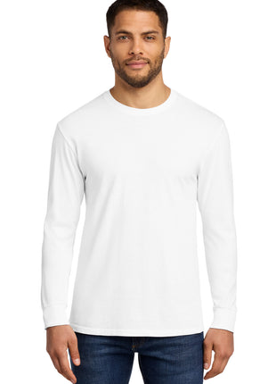 Port & Co™ Beach Wash® Garment-Dyed Long Sleeve Tee PC099LS - White | Port & Co